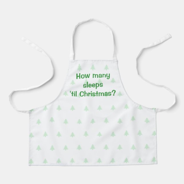 How Many Sleeps 'Til Christmas Kid's Apron (Front)