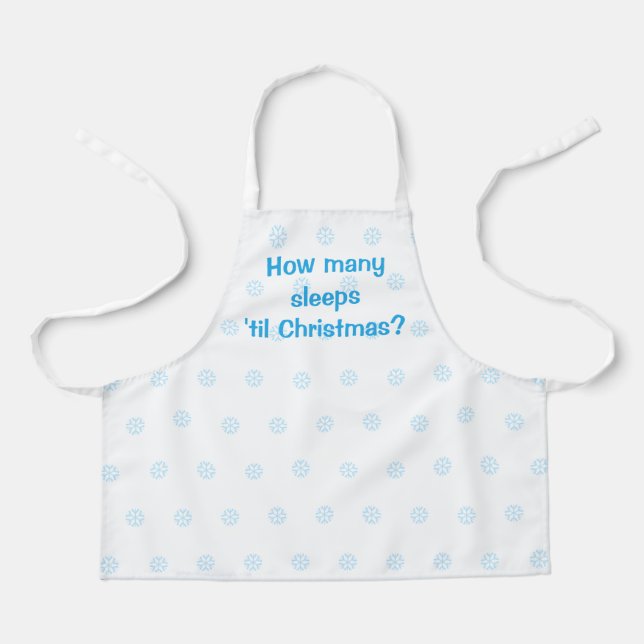 How Many Sleeps 'Til Christmas Kid's Apron (Front)