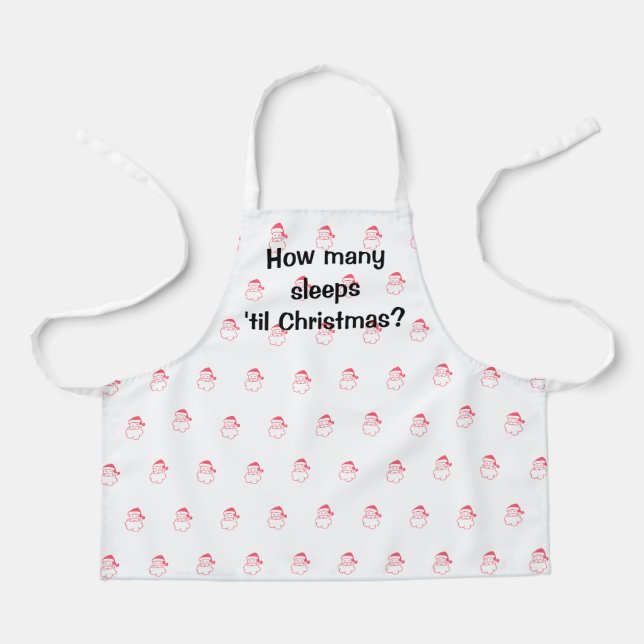 How Many Sleeps 'Til Christmas Kid's Apron (Front)