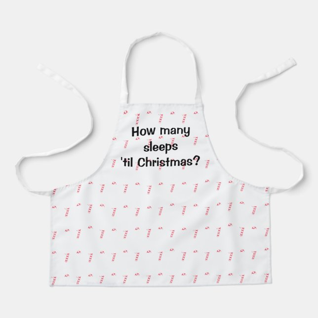 How Many Sleeps 'Til Christmas Kid's Apron (Front)