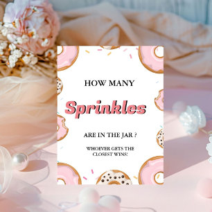 How Many SPrinkles In the Jar Baby Shower Game Pedestal Sign