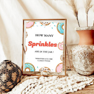 How Many SPrinkles In the Jar Baby Shower Game Poster
