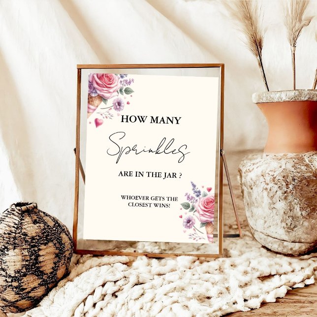 How Many SPrinkles In the Jar Baby Shower Game  Poster (Creator Uploaded)