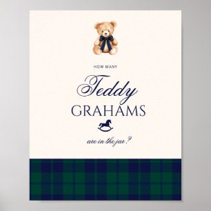 How many teddy grahams Teddy Bear Red Bow Poster