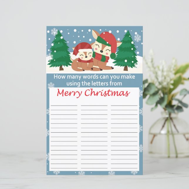 How many words can you make from Merry Christmas (Standing Front)