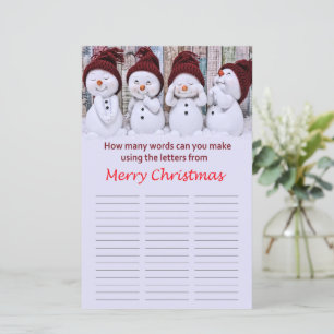 How many words can you make from Merry Christmas