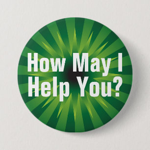 How May I Help You Starburst Ask Me Text Button