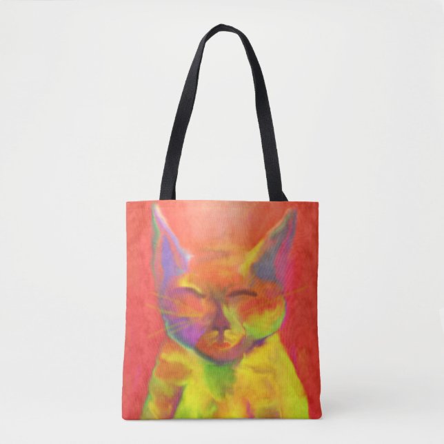 How may you serve me? Cat Art Tote Bag (Front)