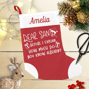 How Much Do You Know Already Cute Funny Small Christmas Stocking