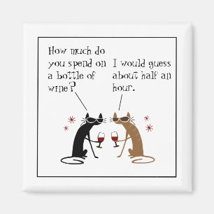 How Much Do You Spend on Bottle of Wine? Magnet