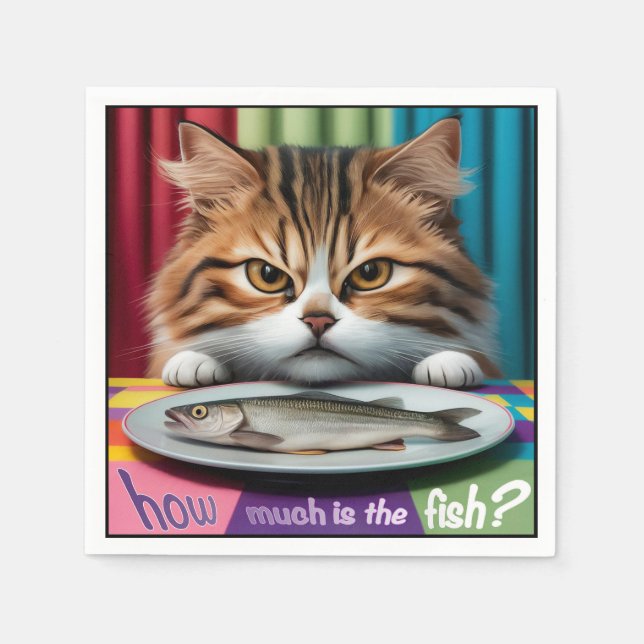 how much is the fish cat napkin (Front)