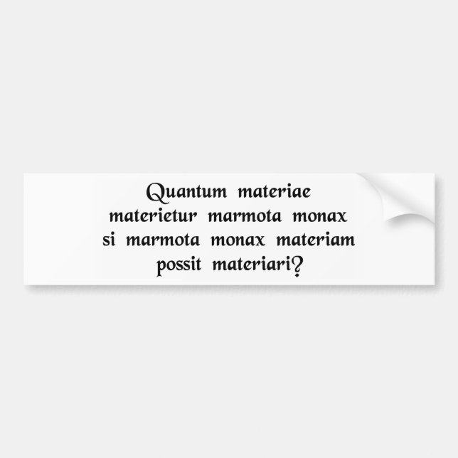 How much wood would a woodchuck chuck if..... bumper sticker (Front)