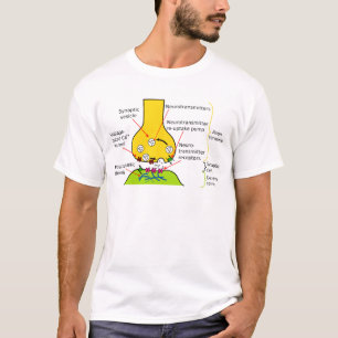How Nerve Signals Are Sent With Synapses Diagram T-Shirt