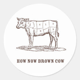 How Now Brown Cow Stickers