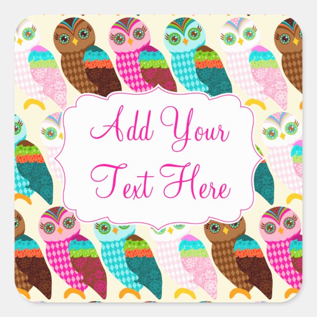 How Now Little Owl? Square Sticker (Front)