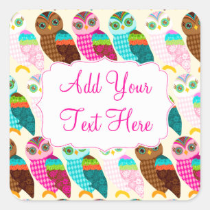 How Now Little Owl? Square Sticker