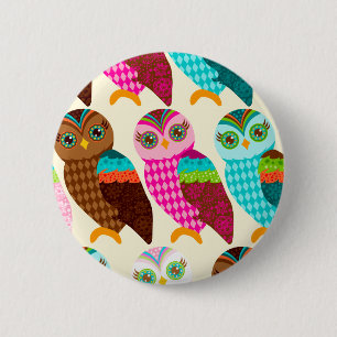 How Now Little Owls? 6 Cm Round Badge