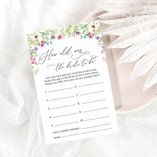 How Old is the Bride to Be Garden Bridal Game (Creator Uploaded)