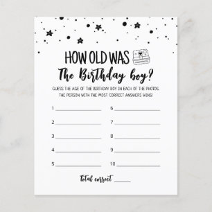 How old was Birthday boy Birthday Party game