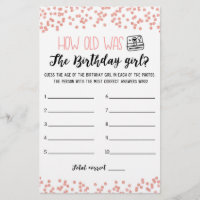How old was Birthday girl Birthday Party game