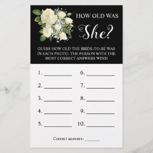 How old was She? White Rose Game Card