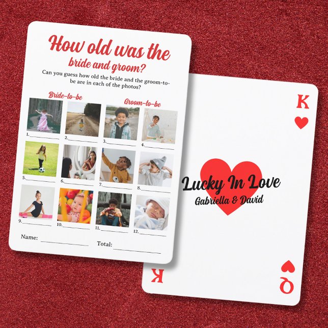 How Old Was The Bride And Groom Photo Shower Game Card (How Old Was The Bride And Groom Photo Shower Game Card)