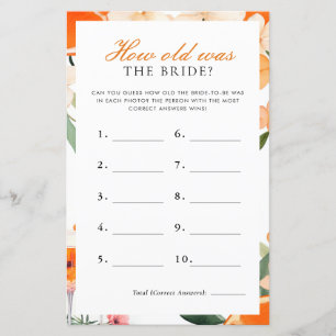 How Old Was The Bride Aperol Spritz Bridal Shower