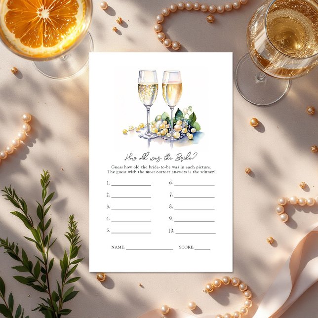 "How Old Was the Bride?" Bridal Shower Game ("How Old Was the Bride?" Bridal Shower Game)
