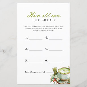 How Old Was The Bride Perfect Matcha Bridal Shower