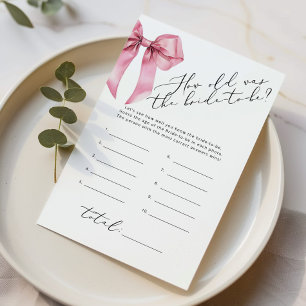 How old was the bride Pink Bow elegant game