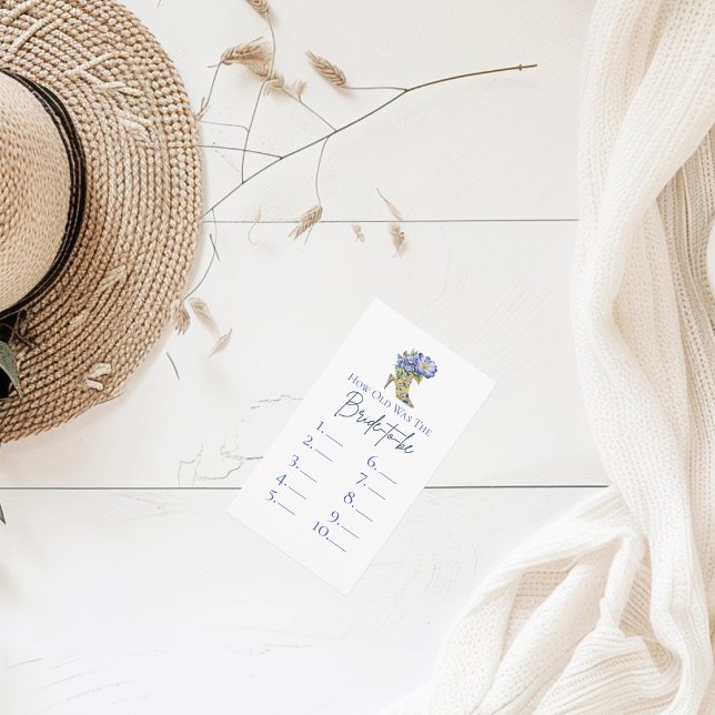 How Old Was the Bride-to-Be Bridal Shower Response Enclosure Card (Creator Uploaded)