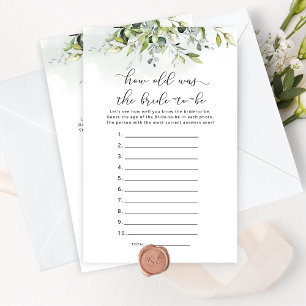 How old was the bride-to-be game