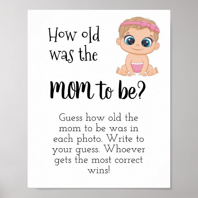 How old was the Mom to be? Baby Girl Poster (Front)