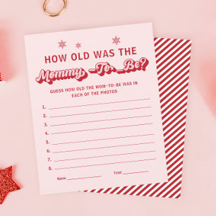 How old was the mum Christmas Baby Shower Game