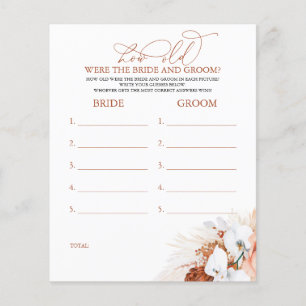 How Old Were The BRIDE AND GROOM Game