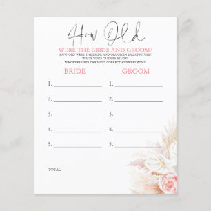 How Old Were The BRIDE AND GROOM Game