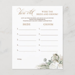 How Old Were The BRIDE AND GROOM Game