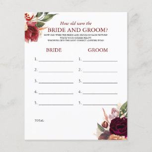 How Old Were The BRIDE AND GROOM Game