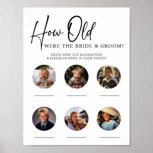 How Old Were the Bride and Groom Reception Game Poster