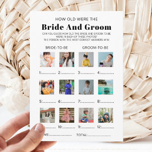 How Old Were The Bride & Groom Bridal Shower Game Invitation