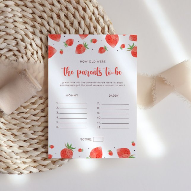 How Old Were The Parents, Berry Sweet Baby Shower Invitation (Creator Uploaded)