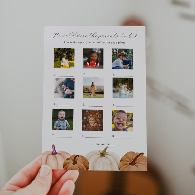 How Old Were They Baby Shower Game Card (Creator Uploaded)