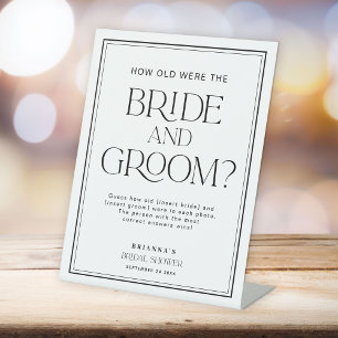 How Old Were They Black & White Game Pedestal Sign