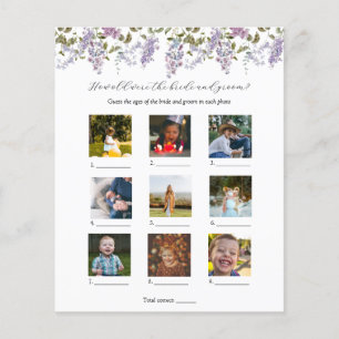 How Old Were They Bridal Shower Game