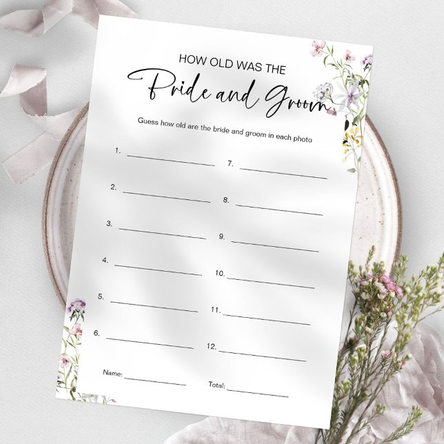 How Old Were They Bride And Groom Bridal Shower Invitation (Creator Uploaded)