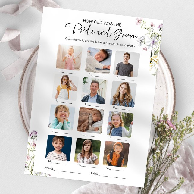 How Old Were They Bride And Groom Bridal Shower Invitation (Creator Uploaded)