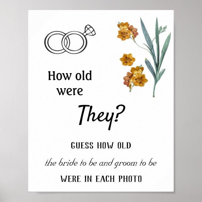 How old were they? Orange Flowers Poster (Front)