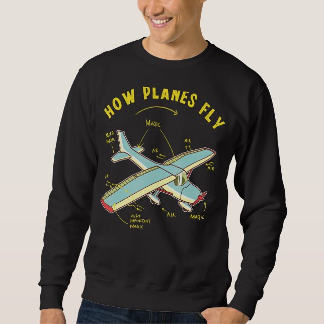 How Planes Fly Aerospace  Engineer Engineering Fan Sweatshirt (Front)