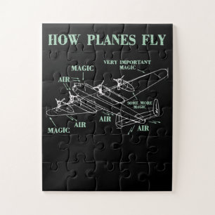 How Planes Fly Funny Aerospace Engineer Pilot Gift Jigsaw Puzzle