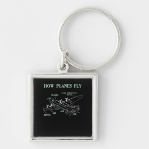 How Planes Fly Funny Aerospace Engineer Pilot Gift Key Ring